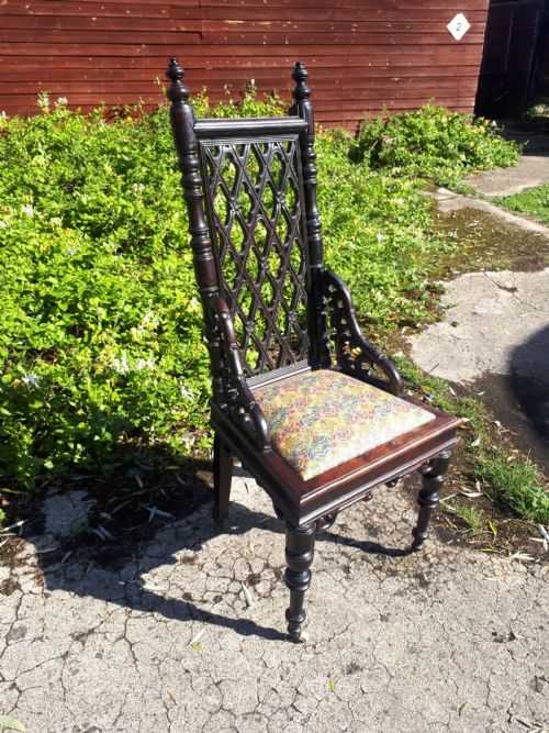 Late 19th Century Chinese Carved Hall Chair