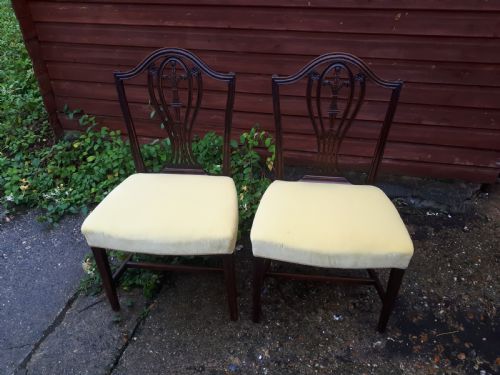 Pair Early 19th Century Mahogany Side Chairs