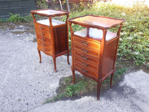 Matched Pair of Edwardian Music Cabinets