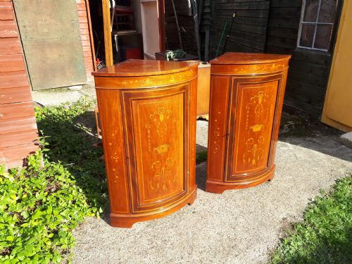 Pair of Edwardian Inlaid Cabinets