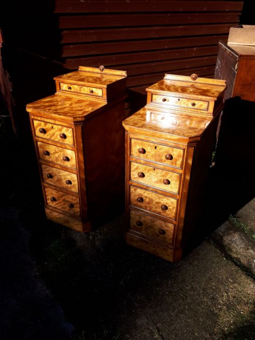 Pair of Lovely Quality Satinbirch Chests