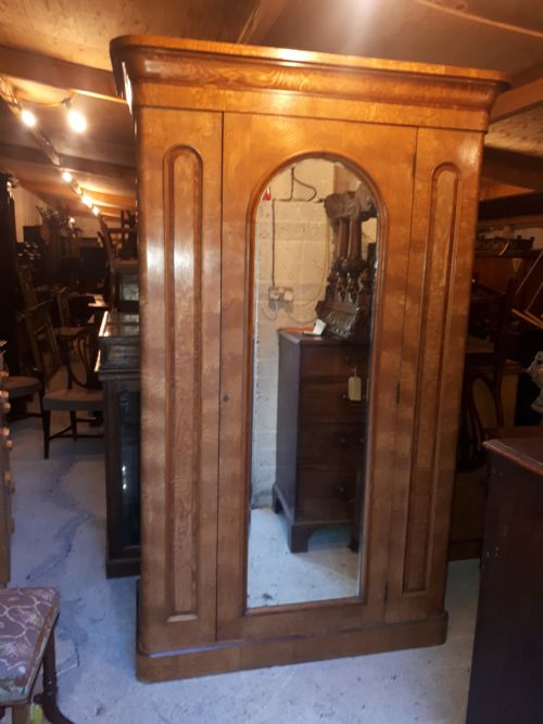 Good Victorian Hungarian Ash Single Hall Wardrobe