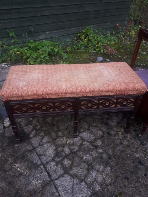 Late Victorian Mahogany Duet Stool