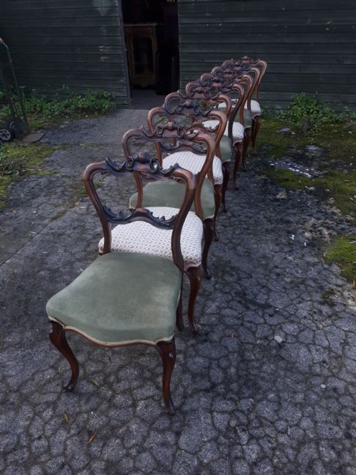 Good Set of 8 Mid 19th Century Rosewood Dining Chairs