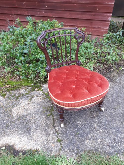 Victorian  Mahogany Nursing Chair