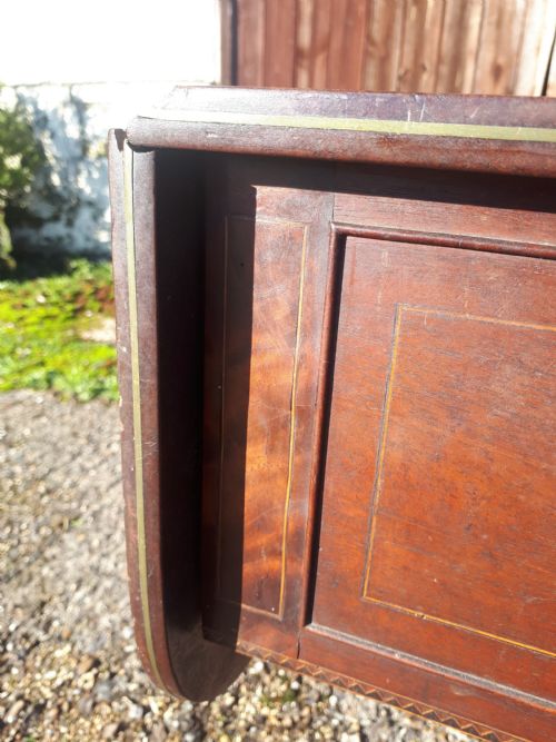 REGENCY BRASS INLAID SOFA TABLE - ADDITIONAL PHOTO 5