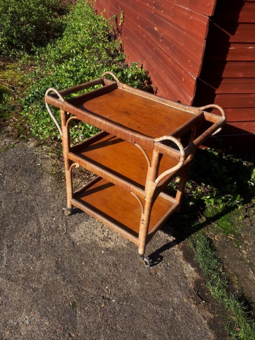 Early 20th Century Country House 3 Tier Tea Trolley