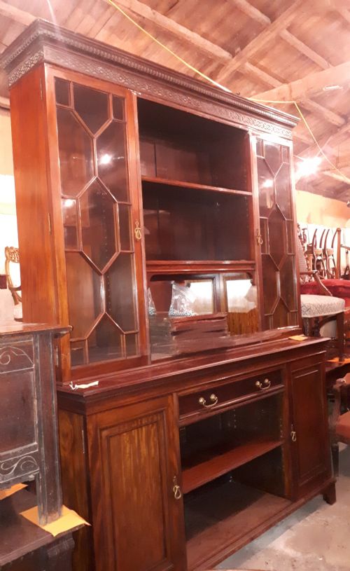 Good Practical Edwardian Mahogany Bookcase