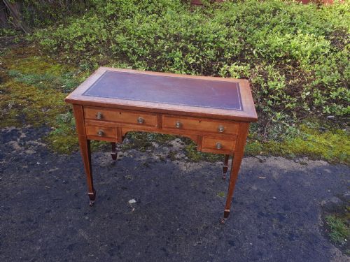 Edwardian Inlaid Mahogany Writing Table