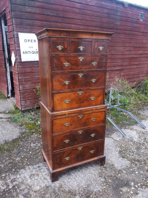 Early 20th Century Walnut Chest on Chest