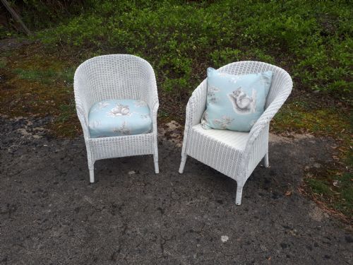 2 Lloyd Loom Armchairs