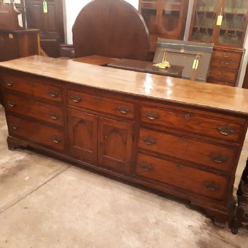 Large Early 19th Century Farmhouse Dresser Base