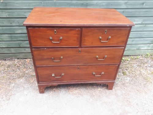 NEAT PRACTICAL REGENCY CHEST OF DRAWERS - ADDITIONAL PHOTO 2