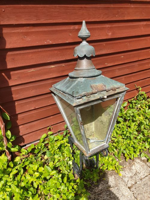 Late 19th Century Copper Wall Mounted Lantern