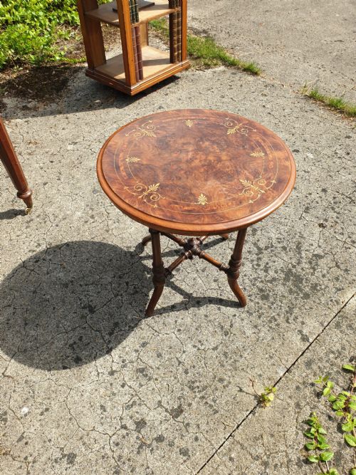 Victorian Inlaid Walnut Occasional Table.