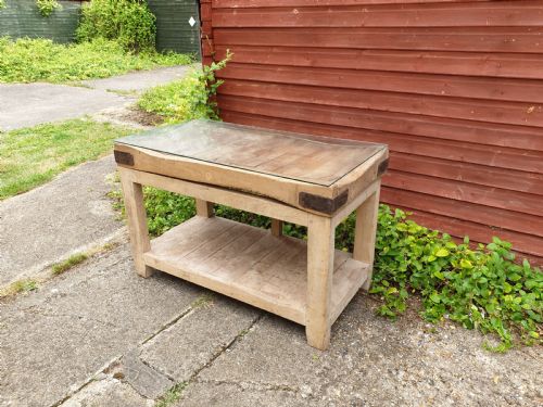 Antique Butchers Block -Side Table.