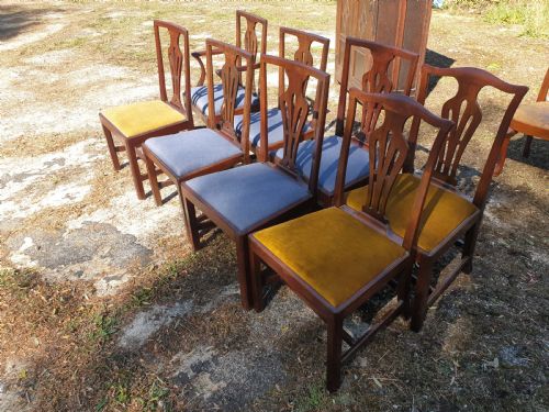 Harlequin Set of  8 19th Century Solid Mahogany Dining Chairs (Only £35 Each)