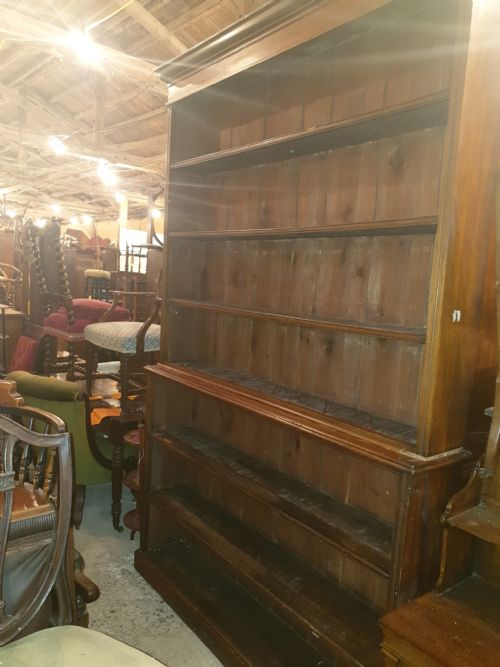 Large and Tall Late Victorian Open Front Bookcase