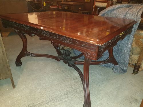 Art Nouveau Parquetry Top Centre Table