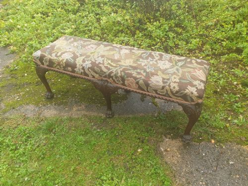 Large Carved Mahogany Window Seat/stool.
(58 Inches)