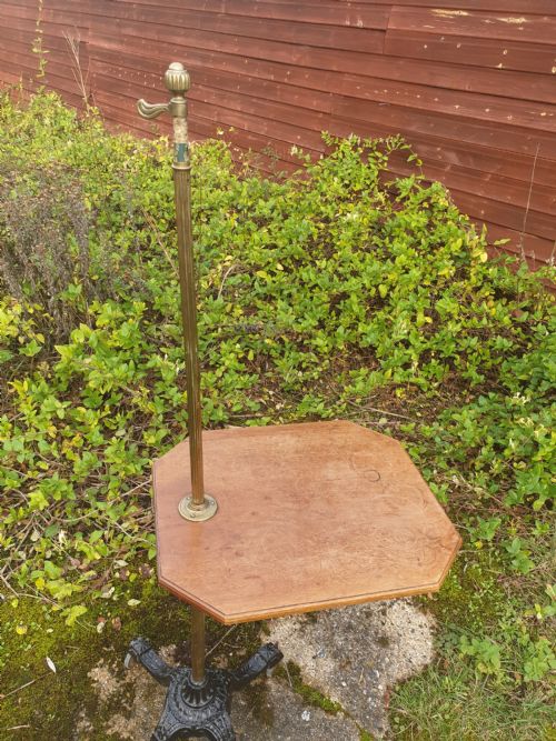 Late Victorian Adjustable Lamp Bedside/occasional Table.