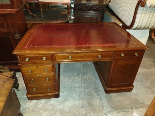 19th Century Pedestal Partners Desk.
