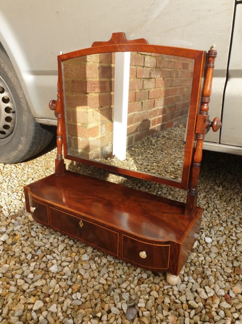 Early 19th Century Inlaid Mahogany Dressing Table Mirror.