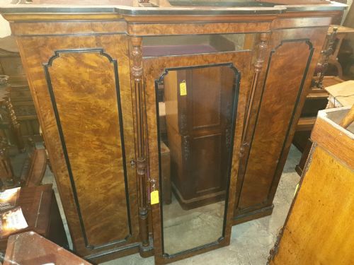 Victorian Walnut 3 Section Wardrobe