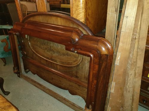 Complete Mid 19th Century Mahogany Half Tester Bed Frame.