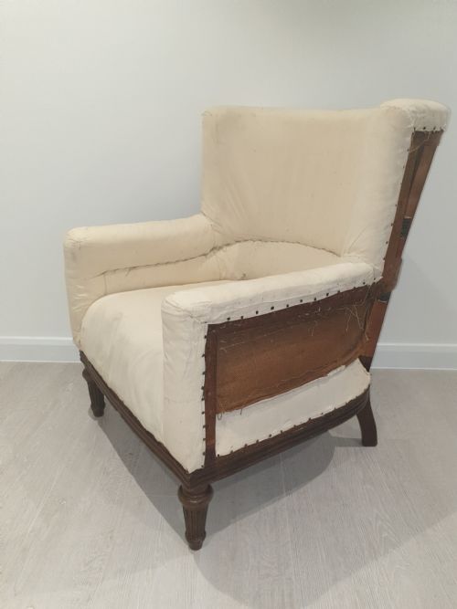 Good Barrel Back Mahogany Frame Upholstered Armchair