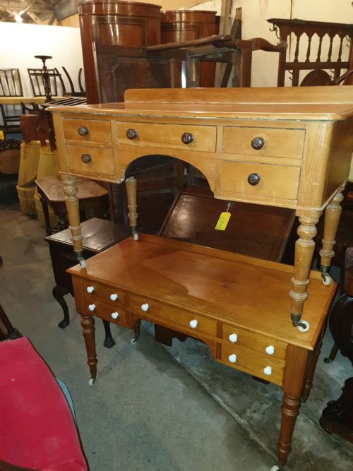 A Matched Pair of Pine Writing/side Tables