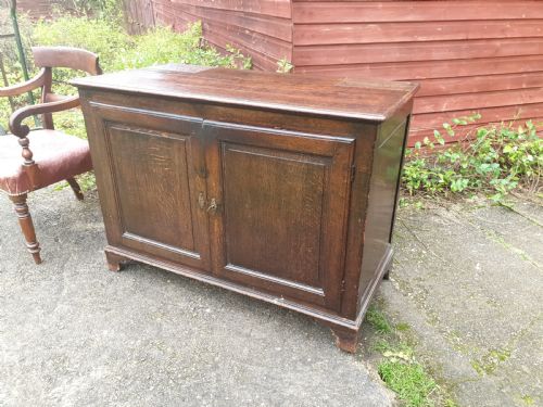 Useful Georgian Oak 2 Door Cupboard