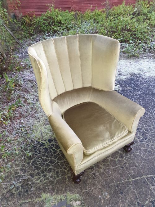 Large Barrel Back Upholstered Armchair
