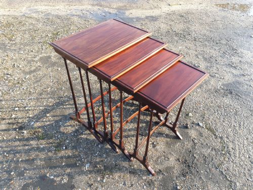 Nest of 4 Edwardian Mahogany Occasional Tables.