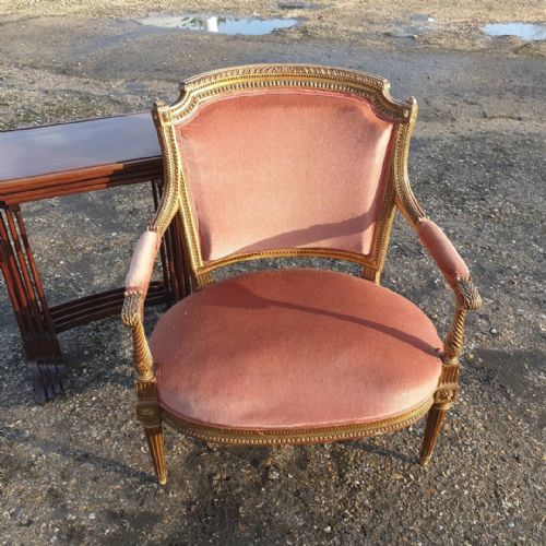 Gilt Frame Frame Armchair.