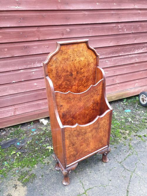 Early 20th Century Walnut Magazine Rack
