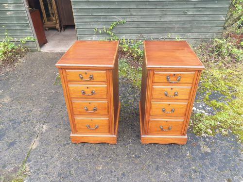 Pair of Walnut Bedside Chests