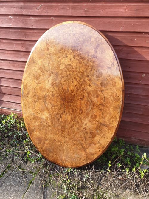 Good Victorian Walnut Oval Table Top.