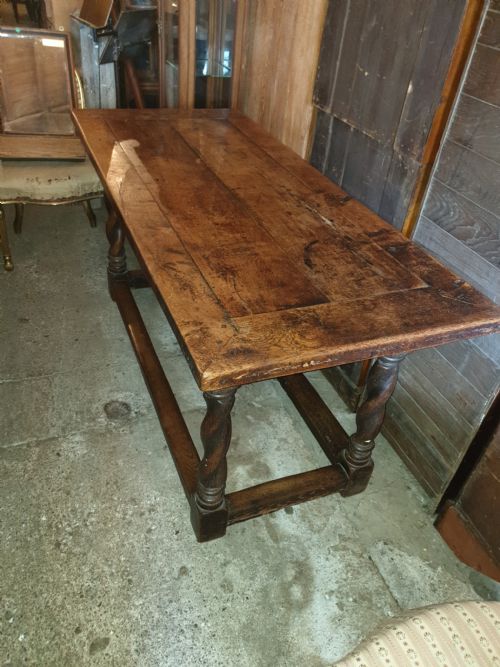Antique Oak Side Table.