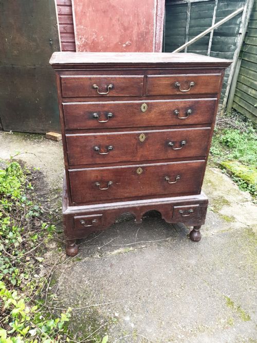 18th Century Oak Chest on Stand