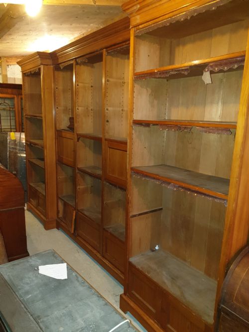 Large 12 Foot Late 19th Century Library Bookcase