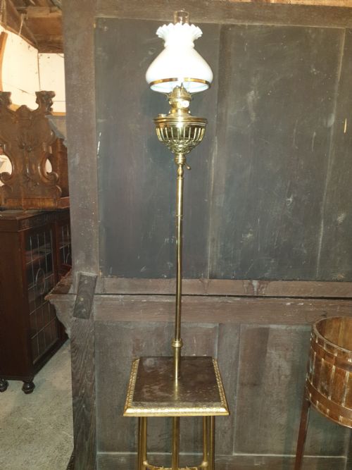 FULLY ADJUSTABLE BRASS LAMP TABLE - ADDITIONAL PHOTO 1