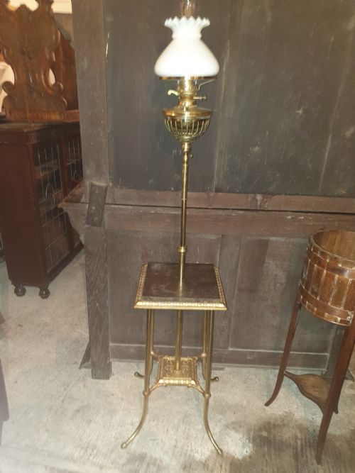 FULLY ADJUSTABLE BRASS LAMP TABLE - ADDITIONAL PHOTO 7