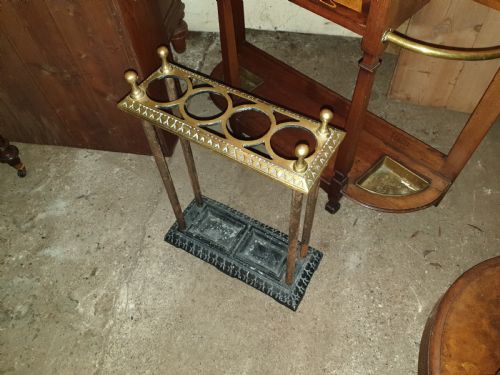 Brass and Iron Stick Hall Stand