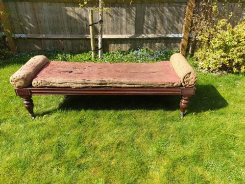 Large Regency Mahogany Freestanding Window Seat