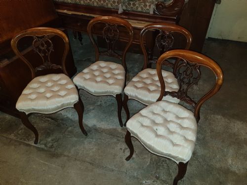 Set of 4 19th Century Rosewood Chairs
