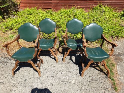 Set of 4 X Frame Hall Armchairs