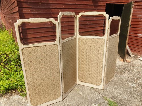 Large Late Victorian Folding Dressing Screen.