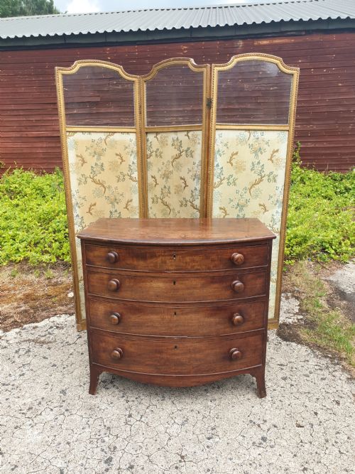 Early 19th Century Mahogany Bow Front Chest