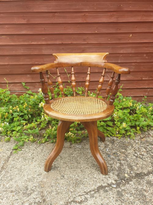 Late Victorian Revolving Desk Armchair